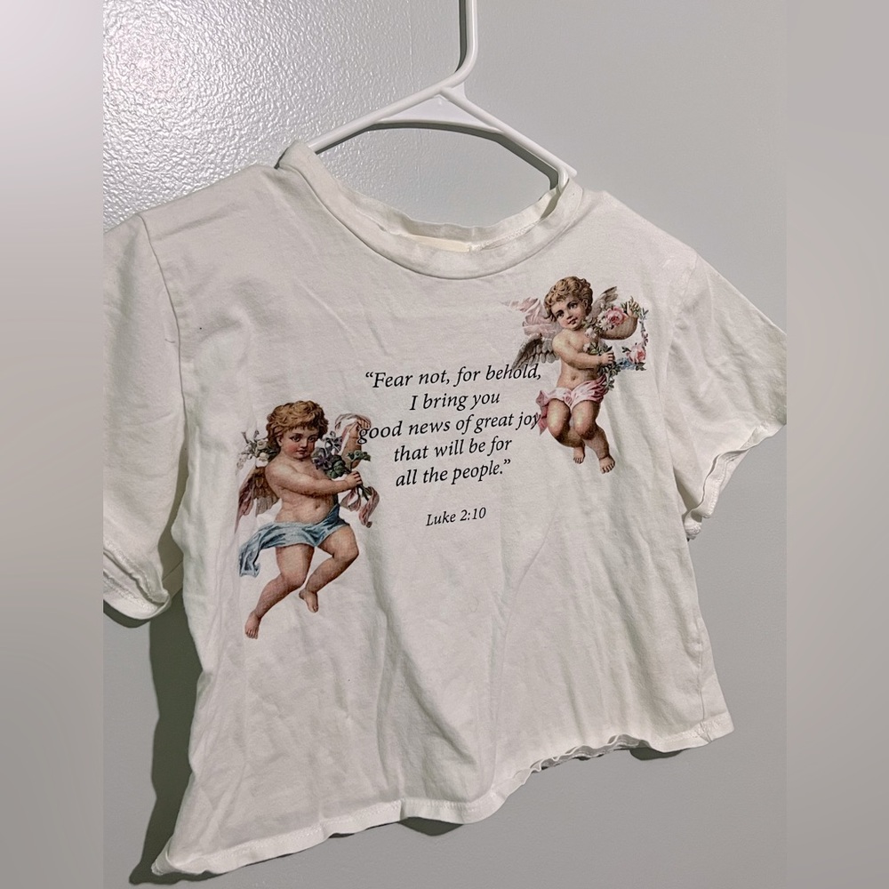 French pastry cropped tee